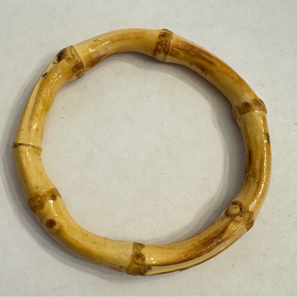 Vintage Wood Bamboo Light Weight Bangle Bracelets Lot Of 2 Bohemian - Picture 13 of 16